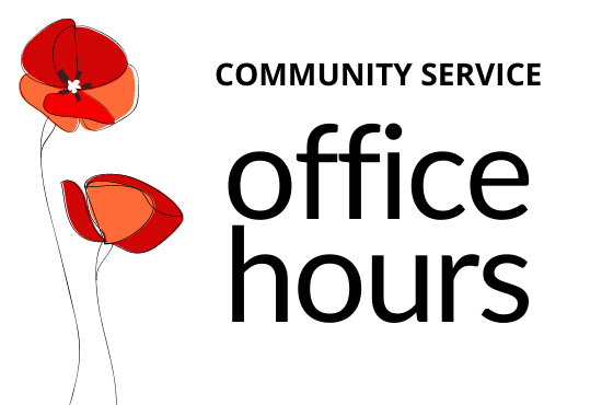 community service office hours